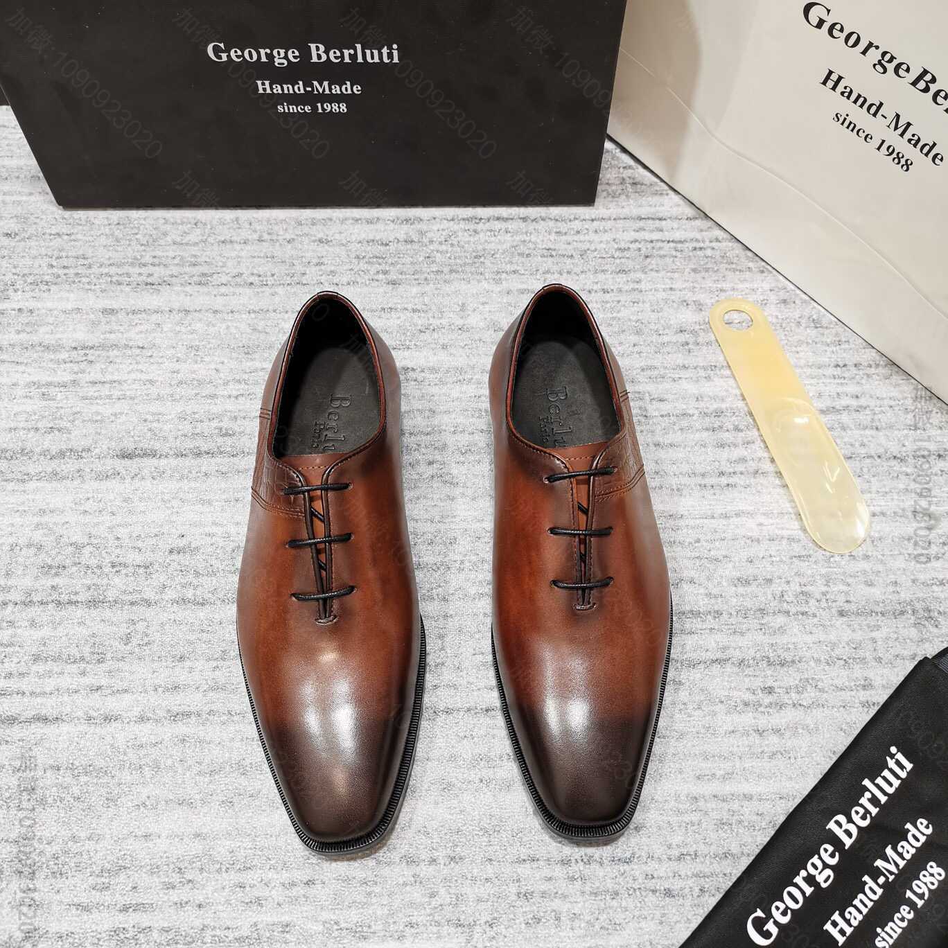 BURLUTI布鲁提新款男士正装皮鞋 Gaspard Galet Venez...