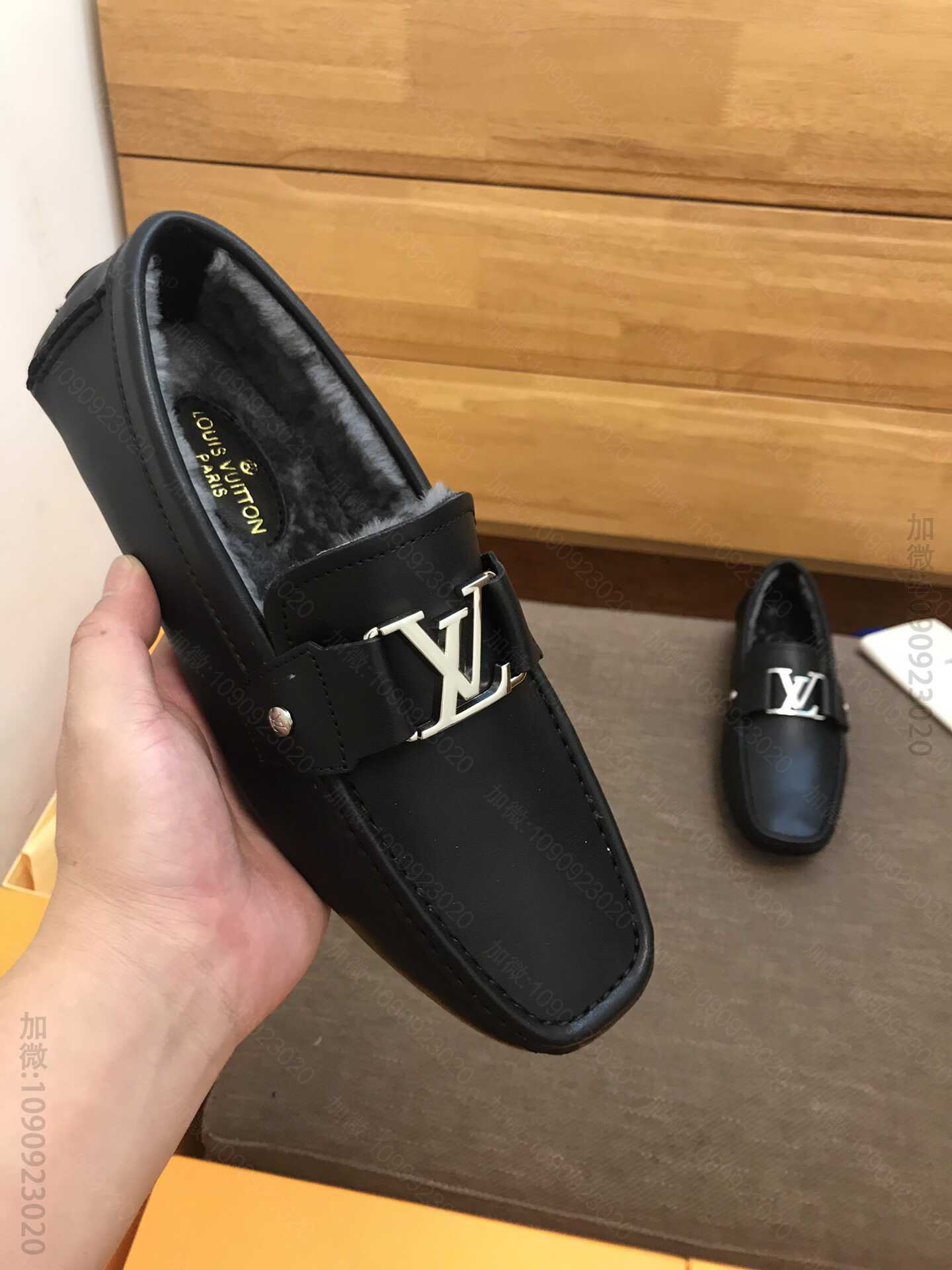 LV/路易威登 【顶级原单】LV秋冬款皮毛一体 男士豆豆鞋