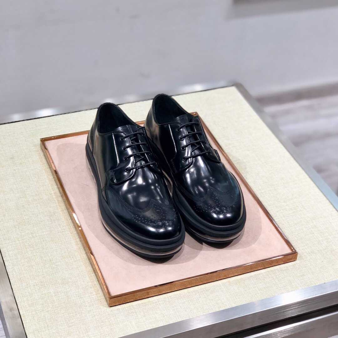prada普拉达 原单品质-官网同步原版进口开边珠牛皮时尚气垫单鞋