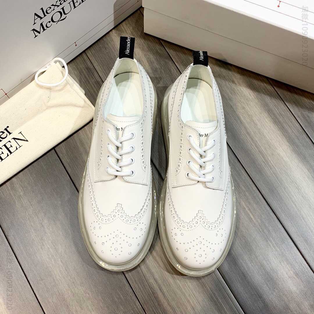 MCQUEEN 麦昆官方同步发售 开边珠小牛皮材质 热印Prada徽标气垫鞋