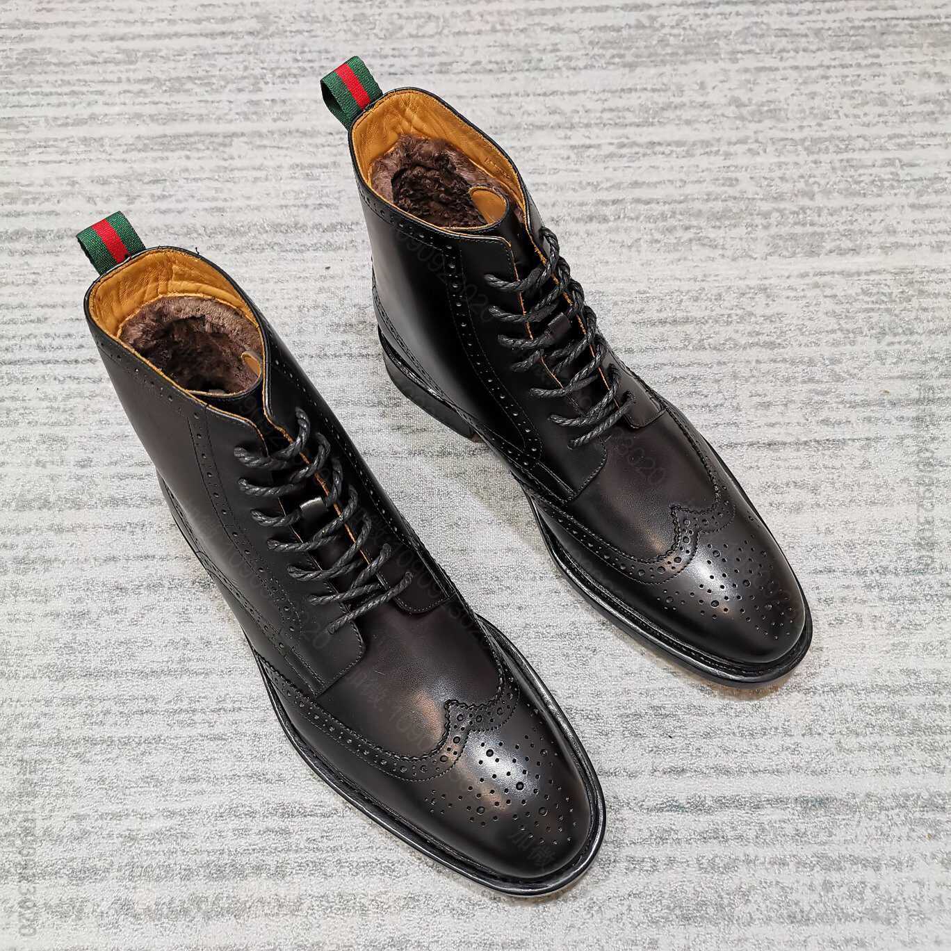 GUCCI/古弛 2023专柜新款布洛克羊毛鞋