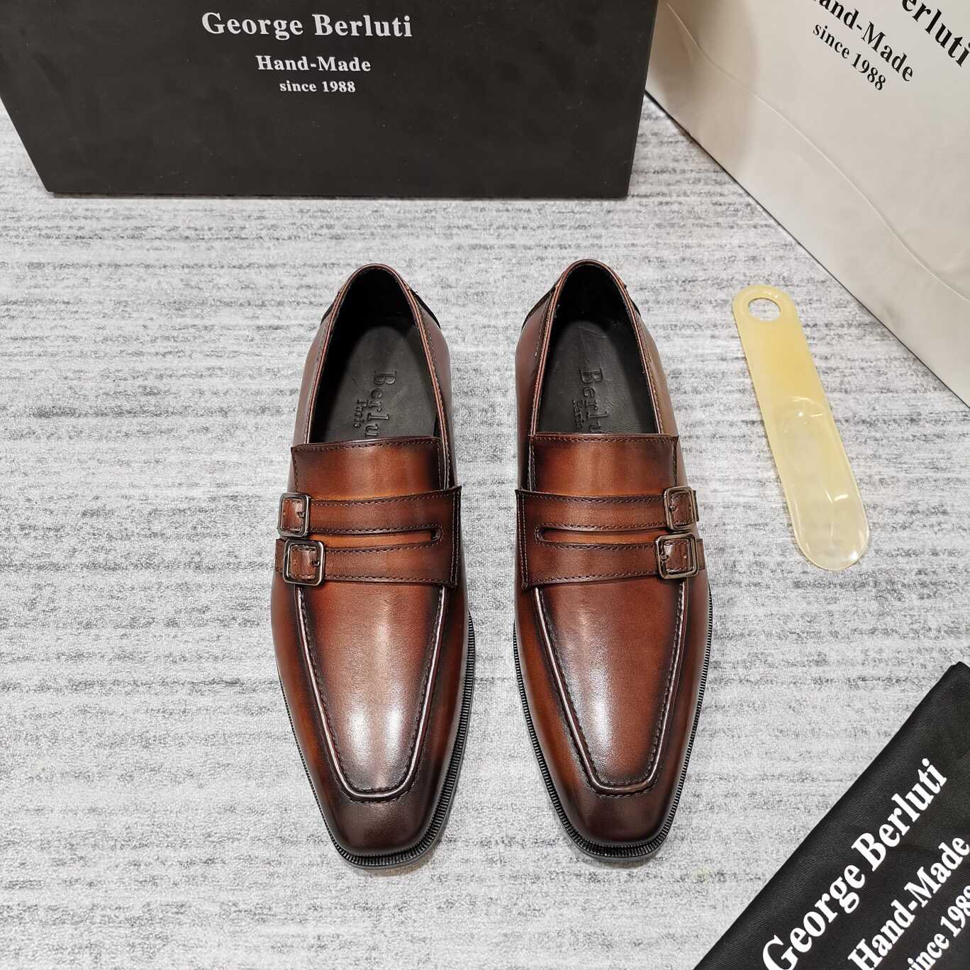 BERLUTI 布鲁提 Asymetrique Démesure乐福鞋 奢品伯尔鲁帝皮鞋货源 