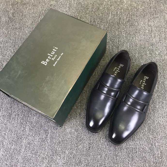 高仿伯尔鲁帝男士皮鞋 布鲁提 Alessandro Demesure系列三鞋眼系带鞋 高仿伯尔鲁帝皮鞋商城 