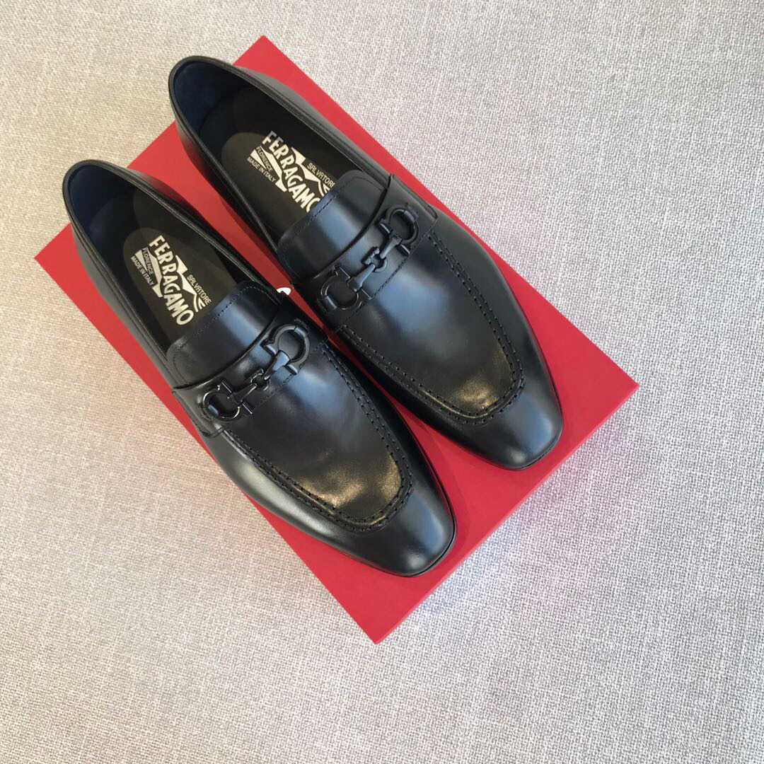 名品菲拉格慕男士皮鞋 菲拉格慕进口小牛皮休闲商务皮鞋 名品菲拉格慕皮鞋货源 