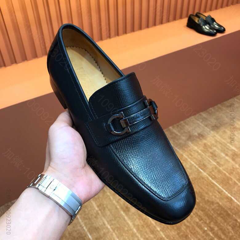 F76312_菲拉格慕真皮大底男士皮鞋 奢品菲拉格慕皮鞋