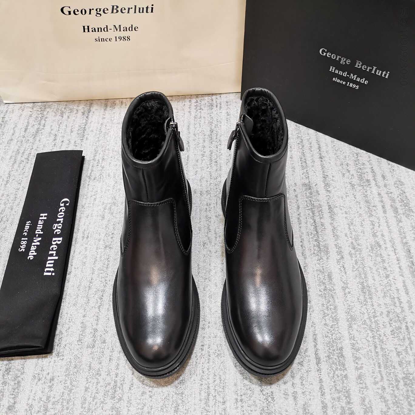 BERLUTI 布鲁提 刺青款Scritto刻字图样 男仕马丁靴
