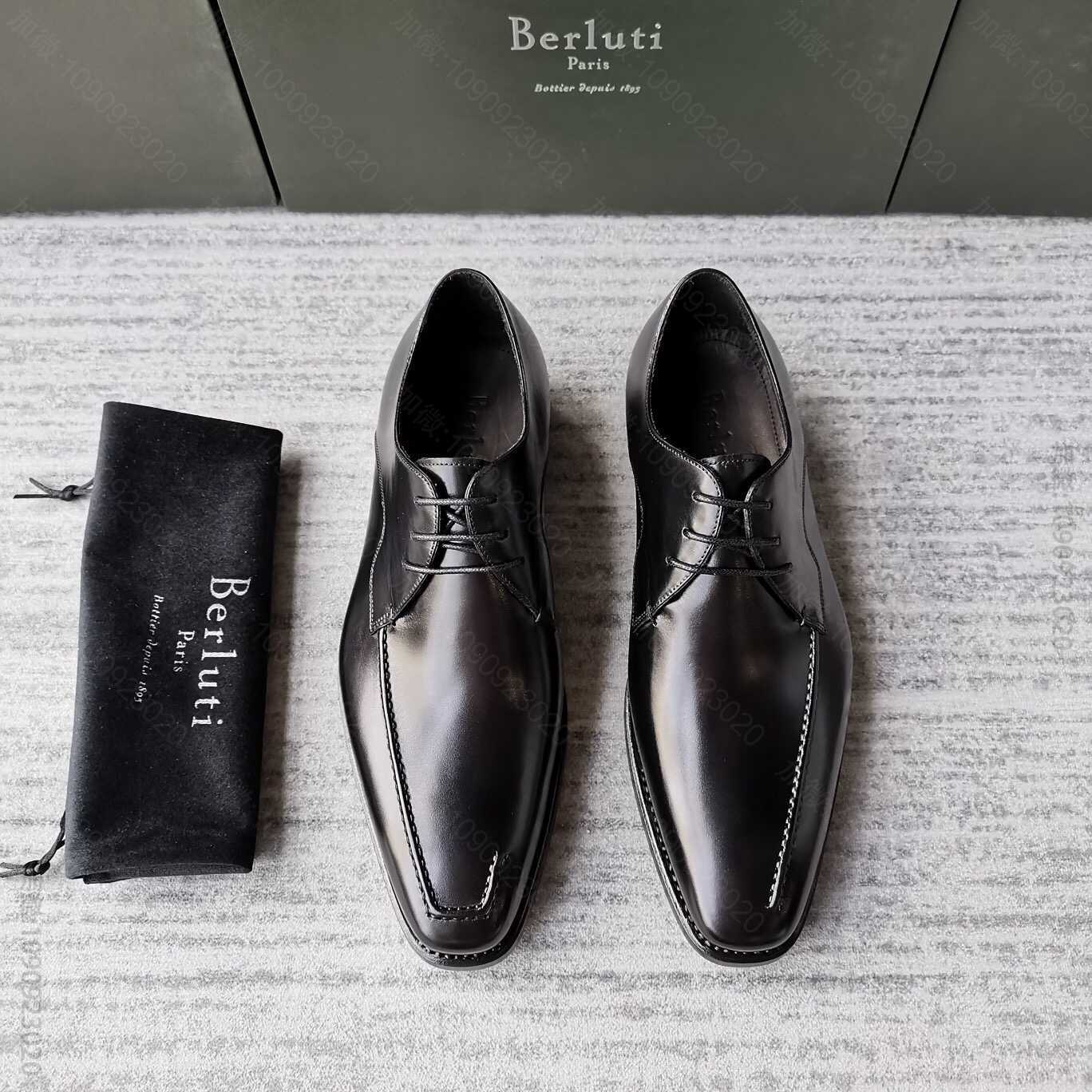 Berlu/布鲁提 精品手工擦色男士正装皮鞋