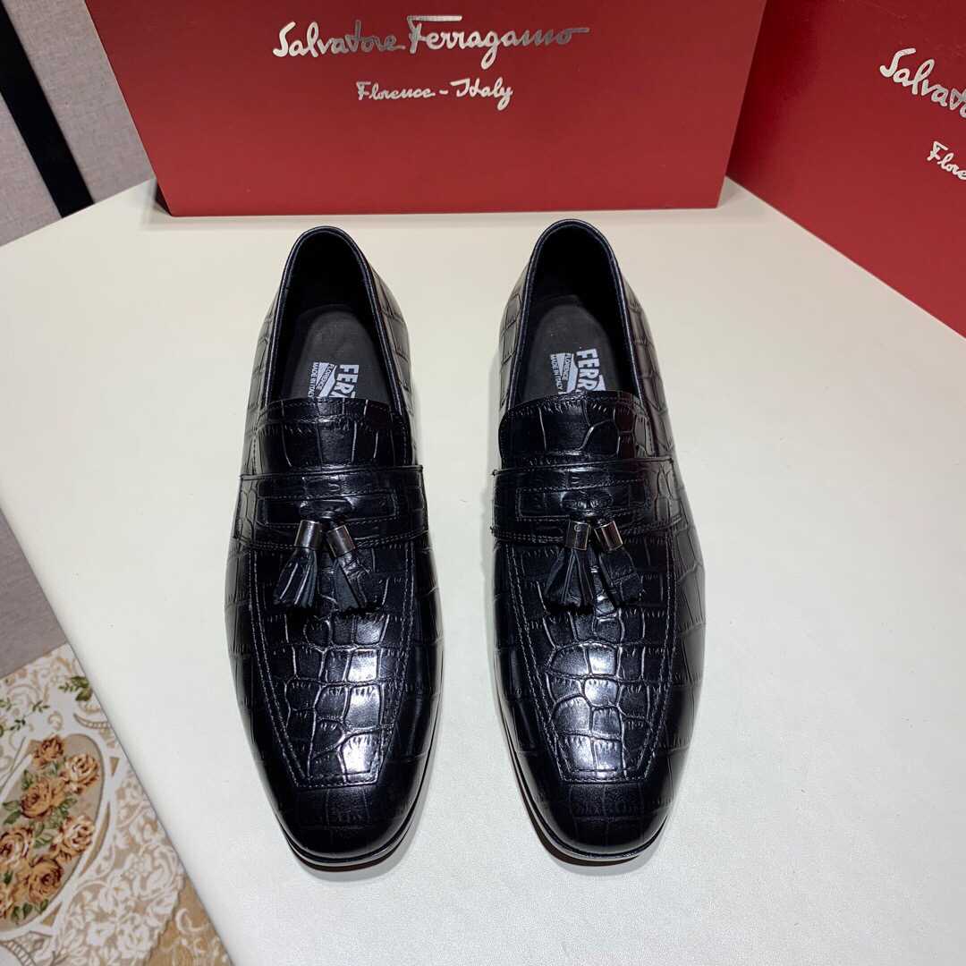 复刻菲拉格慕男士皮鞋 Ferragamo菲拉格慕高版本 商务休闲皮鞋 复刻菲拉格慕皮鞋 