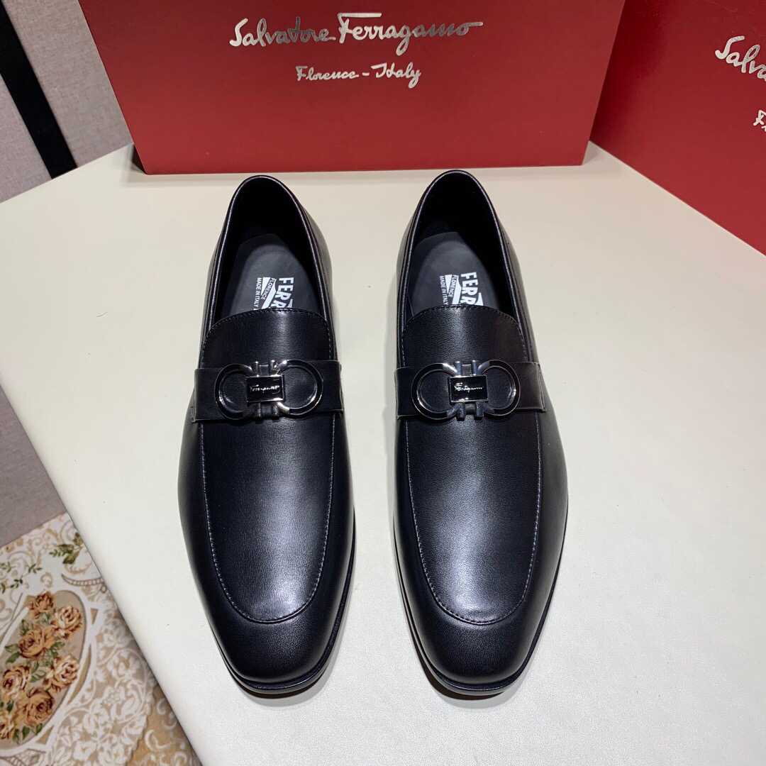 【Ferragam】—菲拉格慕、真皮大底系列。高版本 商务休闲皮鞋
