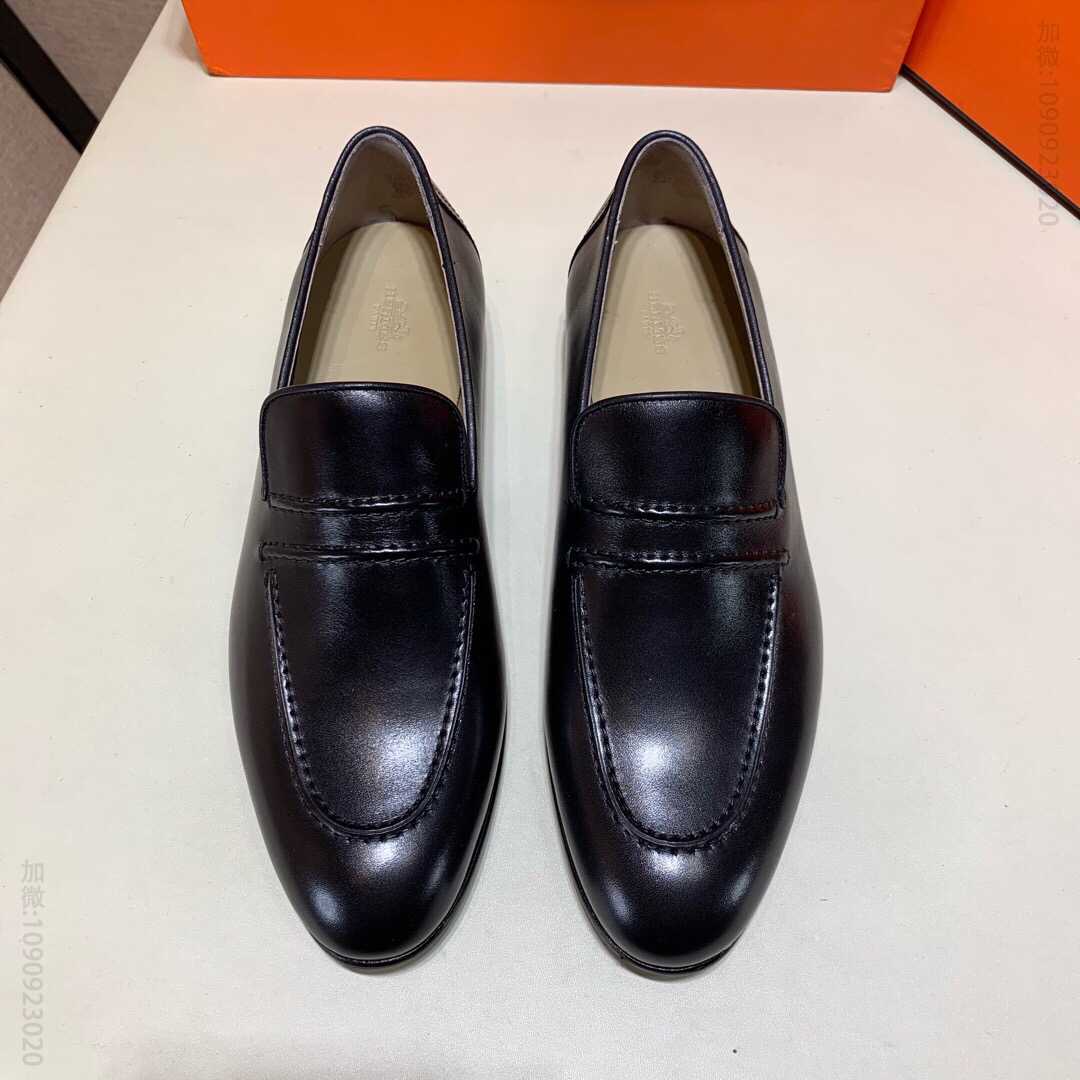 Hermes爱马仕 顶级牛货专柜品质进口牛皮内里 原版真皮大底男士皮鞋
