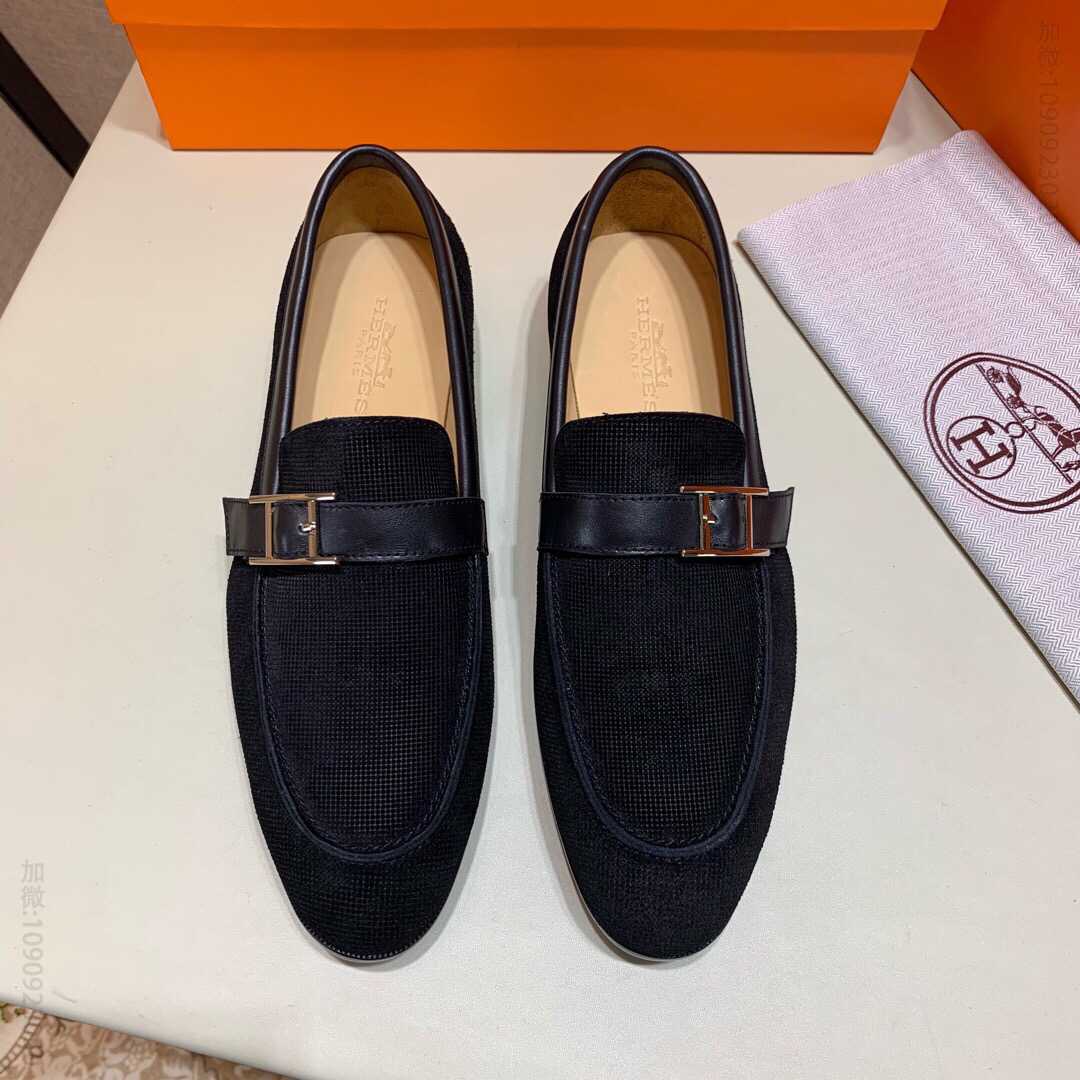 【Hermes】爱马仕 顶级牛货进口牛皮内里 原版真皮大底男士商务皮鞋