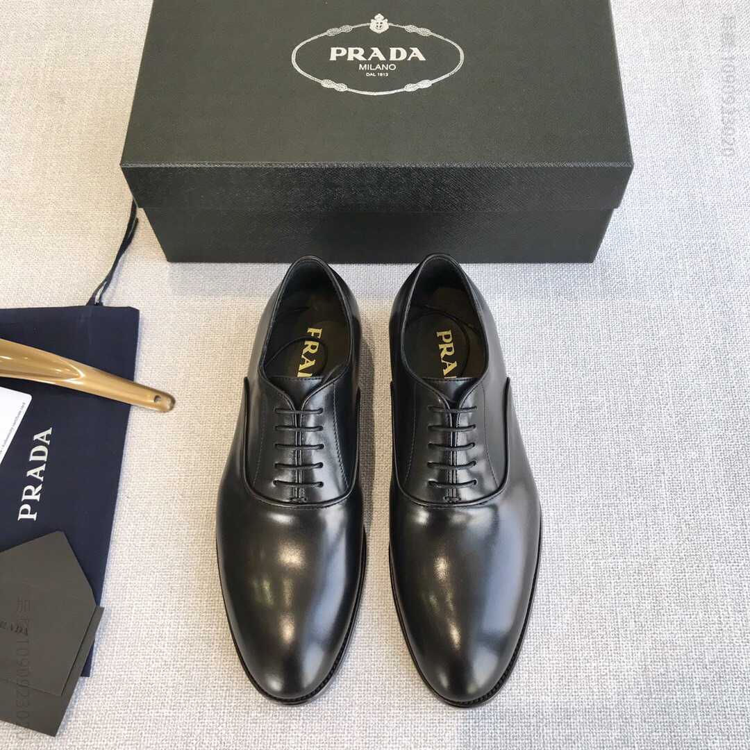 Prada普拉达 水染牛皮内里高端男士精品休闲皮鞋