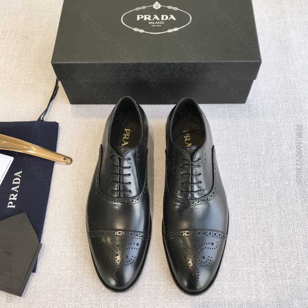 Prada普拉达 水染牛皮内里高端男士精品休闲皮鞋