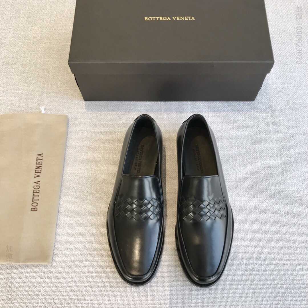 Bottega Veneta 鞋面编织牛皮BV男士休闲豆豆鞋