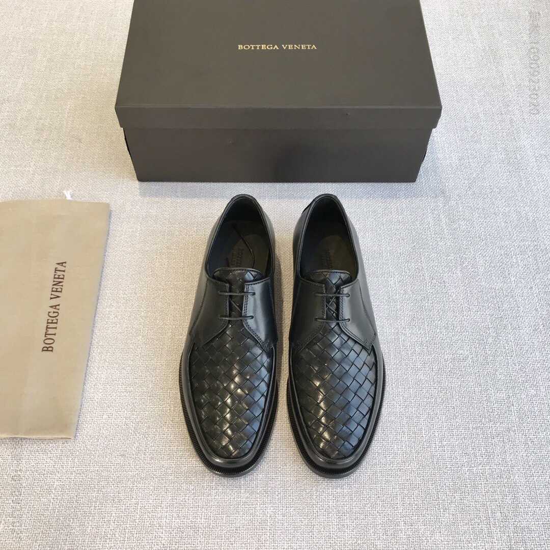 Bottega Veneta 鞋面编织牛皮BV男士休闲豆豆鞋