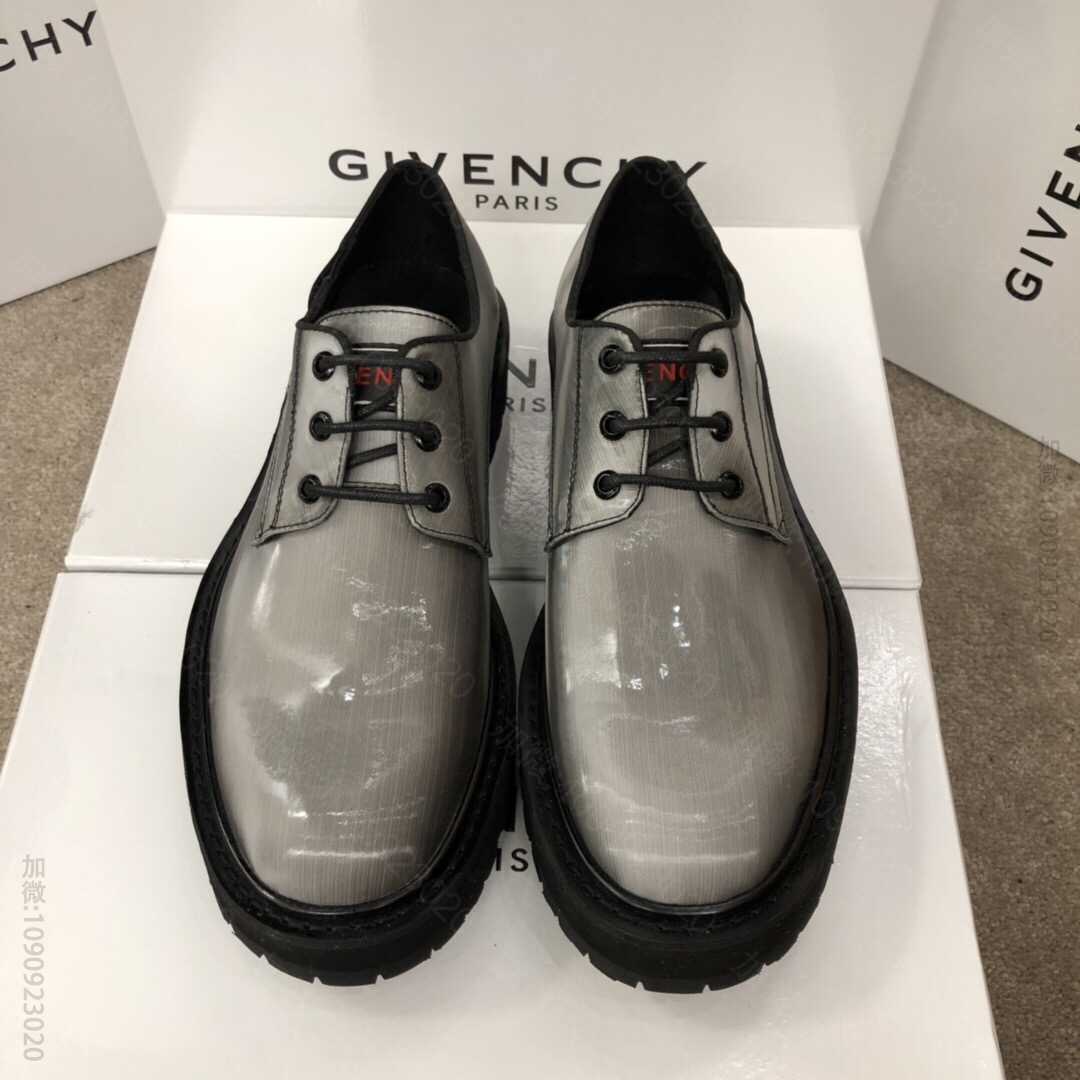 纪梵希GIVENCHY2023秋冬新款进口小牛黑皮男士商务皮鞋