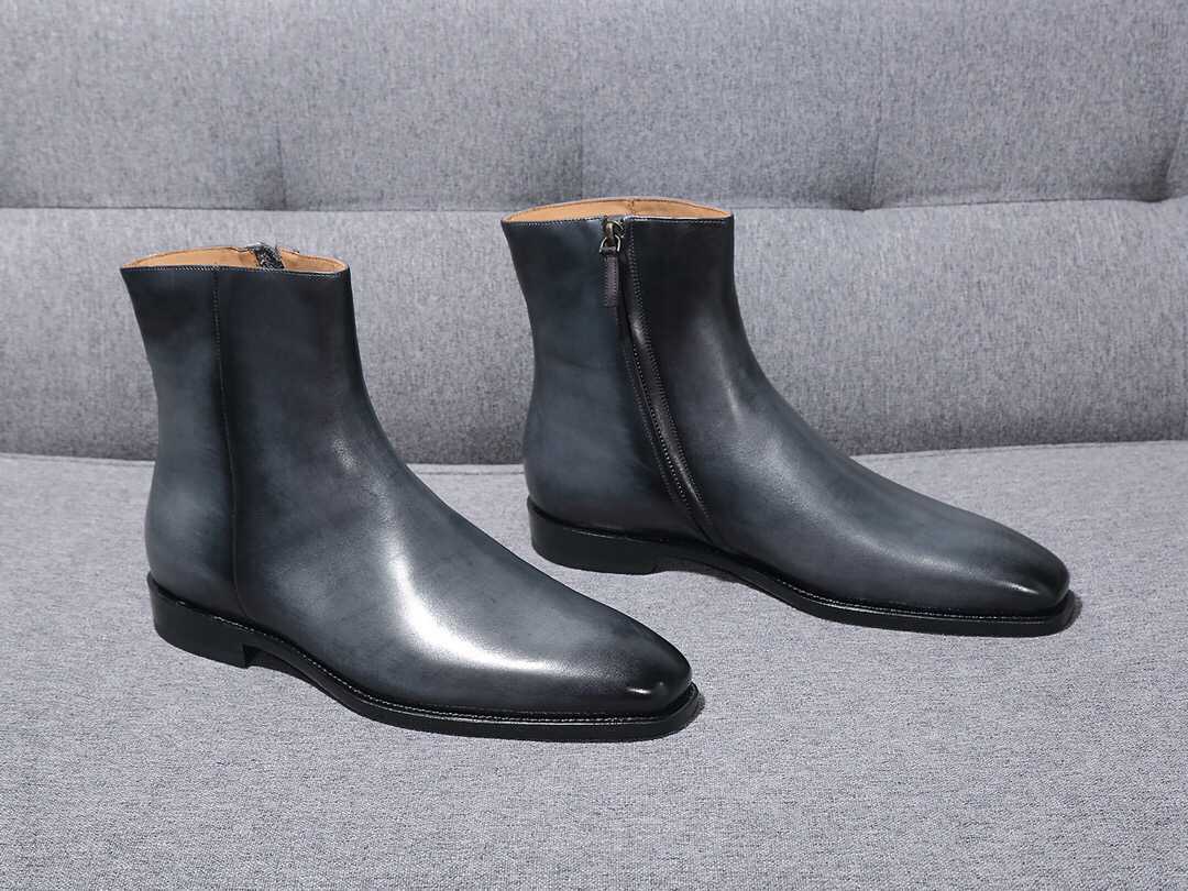 Berluti 佰鲁提 EcIair 手工拉链绅士踝靴