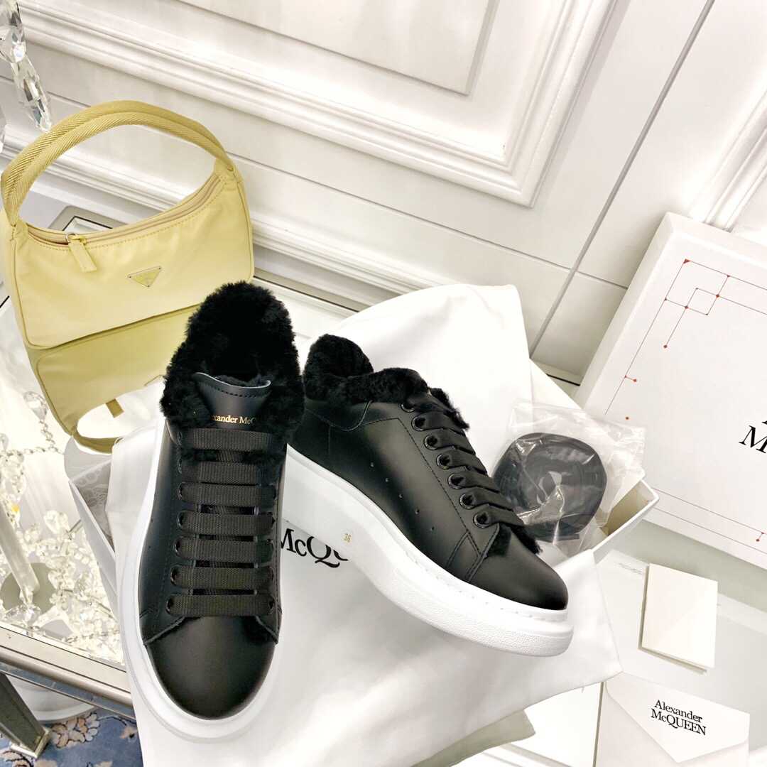 精品麦昆男士运动鞋 精品麦昆男鞋商城 麦昆 2023专柜最新3D打印松糕厚底系列小白鞋 