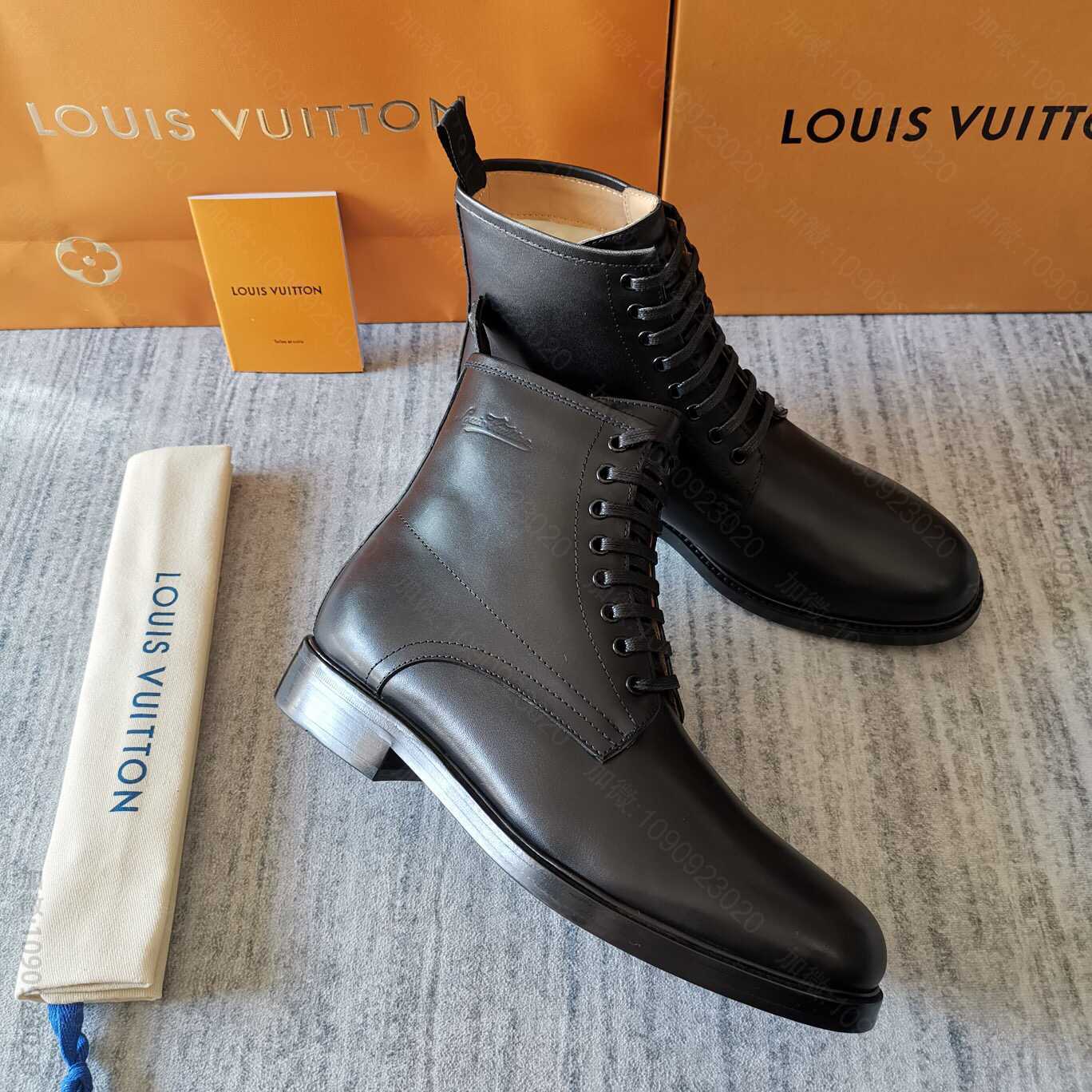 LV/路易威登 L家 官方最新发售高帮羊毛男鞋 帅气军靴 VOLTAIRE ...