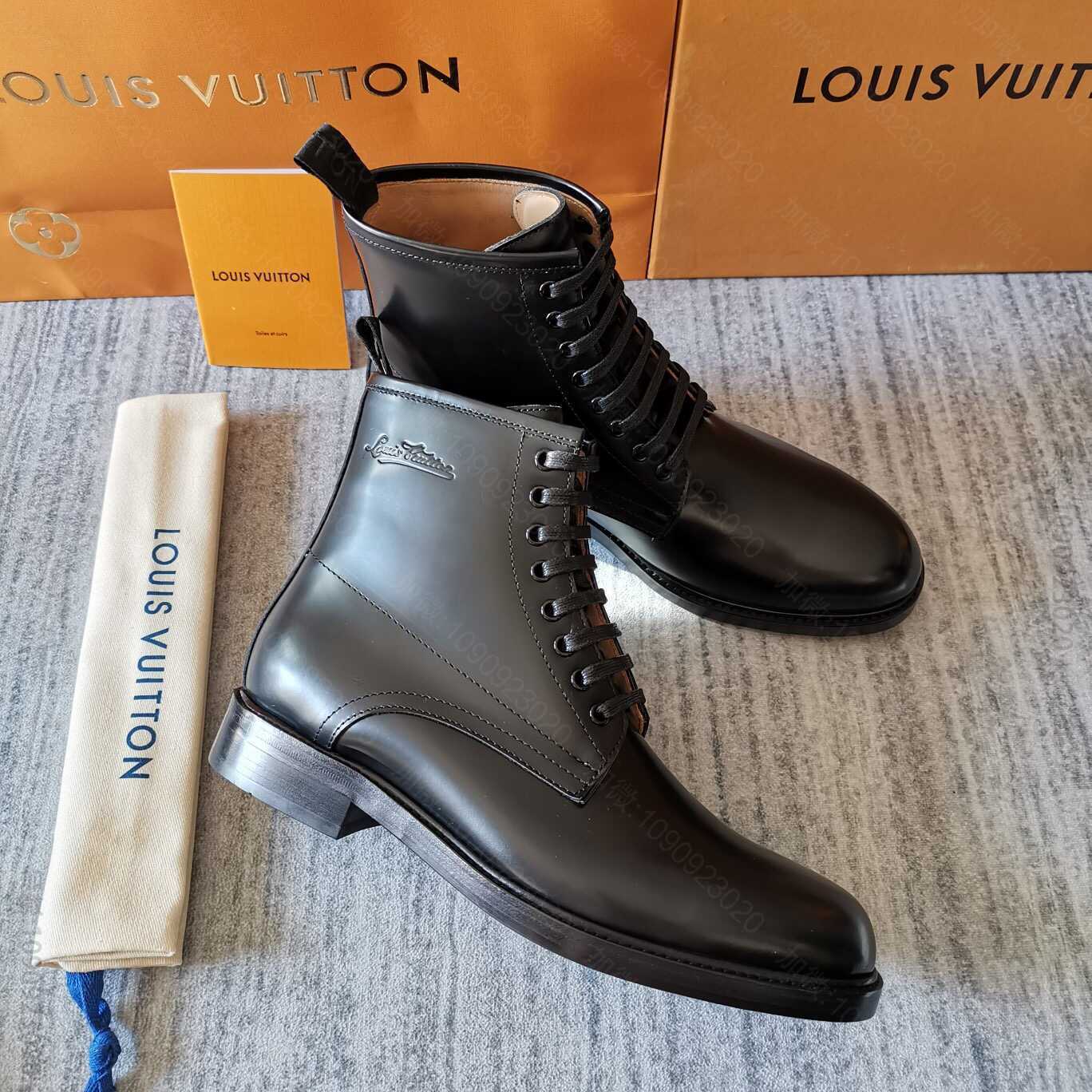 LV/路易威登 L家 官方最新发售高帮羊毛男鞋 帅气军靴 VOLTAIRE ...