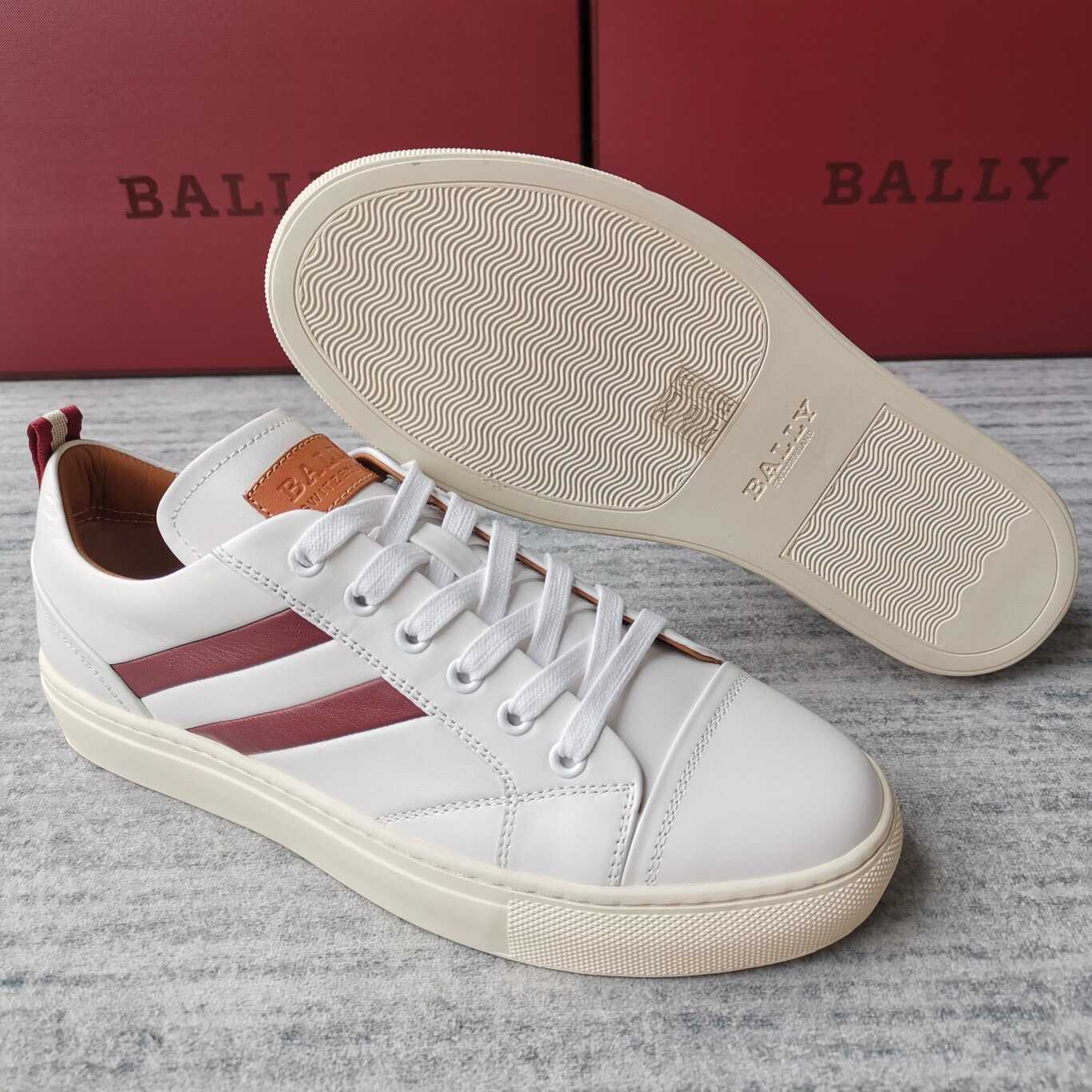 巴利 最新款小白鞋出货！bally男款休闲板鞋平板鞋