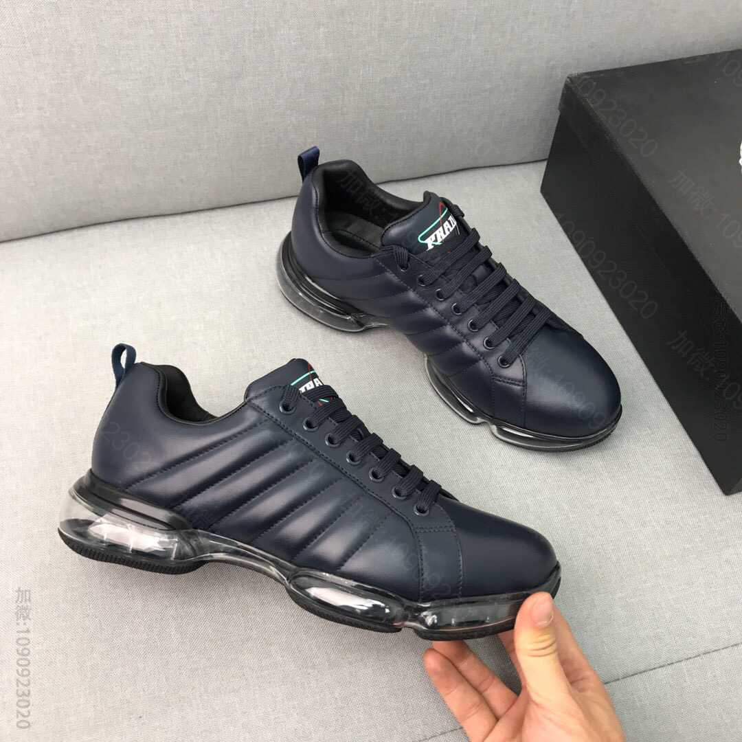 普拉达Ss2023年抢先男鞋到货 鞋面选用意大利进口粒面牛皮运动鞋