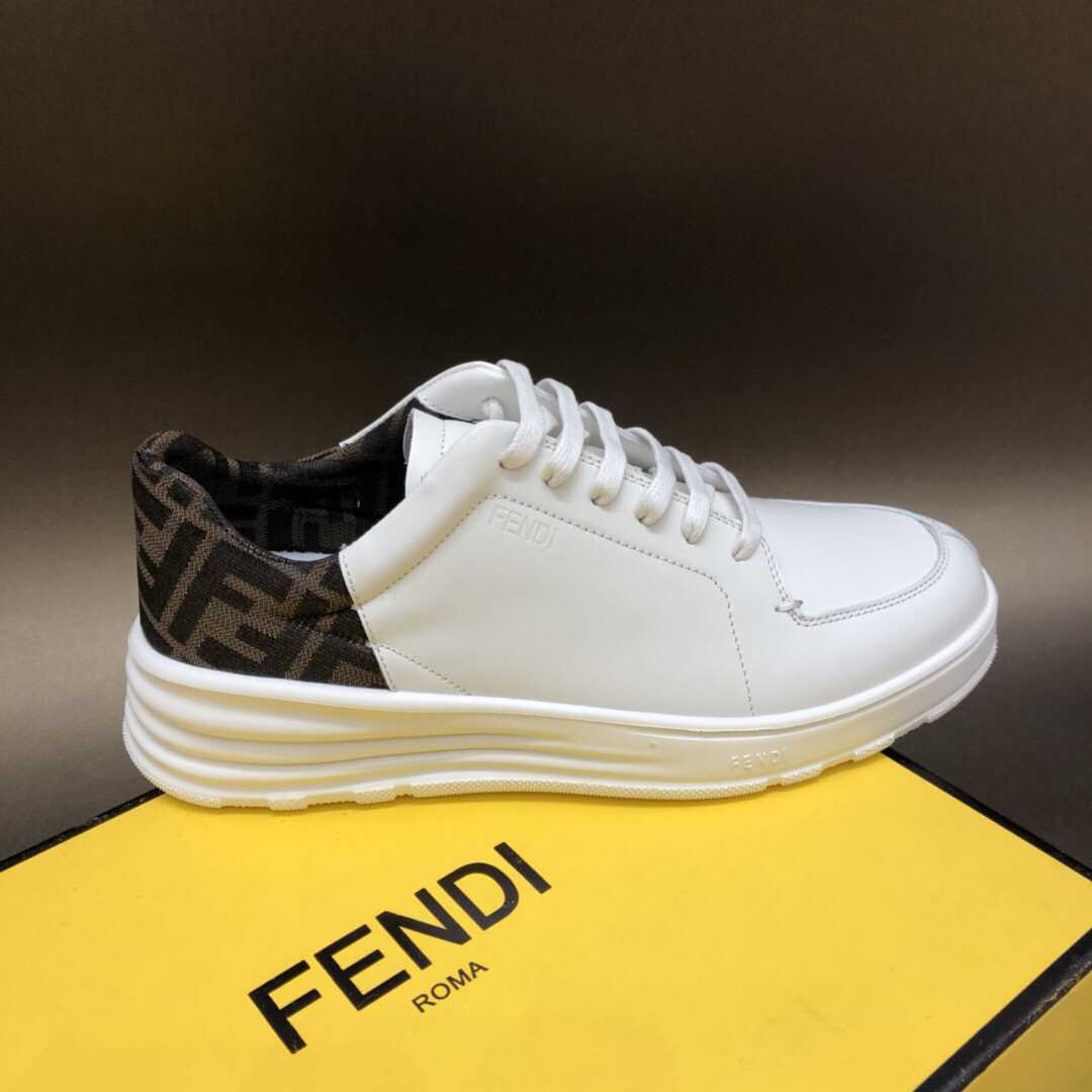芬迪小FENDl顶级品质专柜同步上市意大利高档丝绸原版皮男士运动鞋
