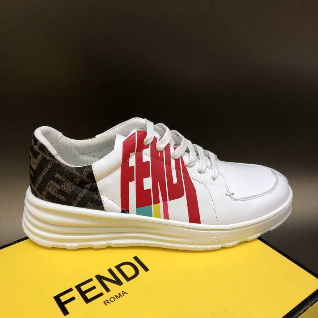 芬迪小FENDl顶级品质专柜同步上市意大利高档丝绸原版皮男士运动鞋