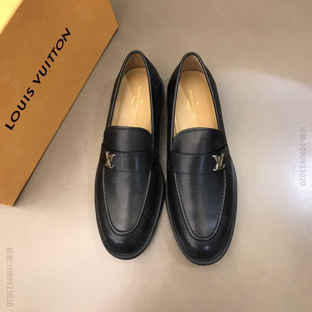 LV/路易威登 进口头层开边珠牛皮L 高端男士商务皮鞋