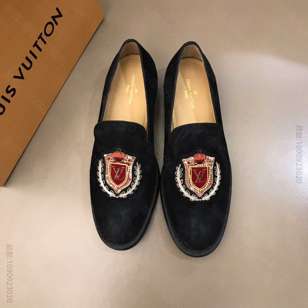 LV/路易威登 进口头层开边珠牛皮L 高端男士商务皮鞋