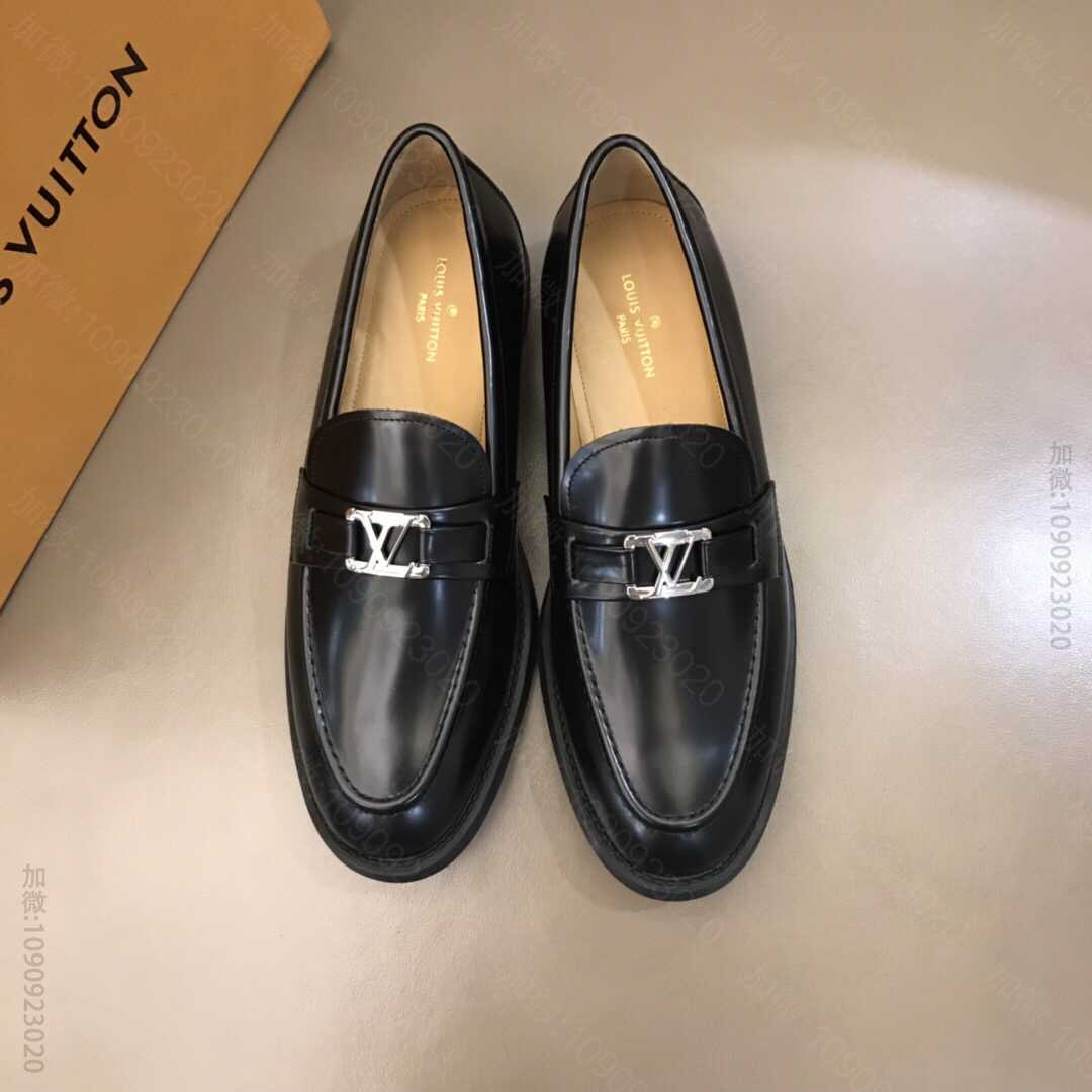 LV/路易威登 进口头层开边珠牛皮L 高端男士商务皮鞋