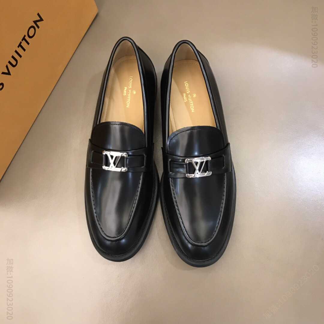 LV/路易威登 进口头层开边珠牛皮L 高端男士商务皮鞋