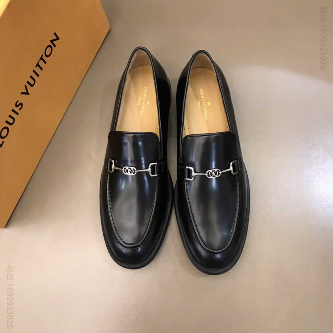 LV/路易威登 进口头层开边珠牛皮L 高端男士商务皮鞋