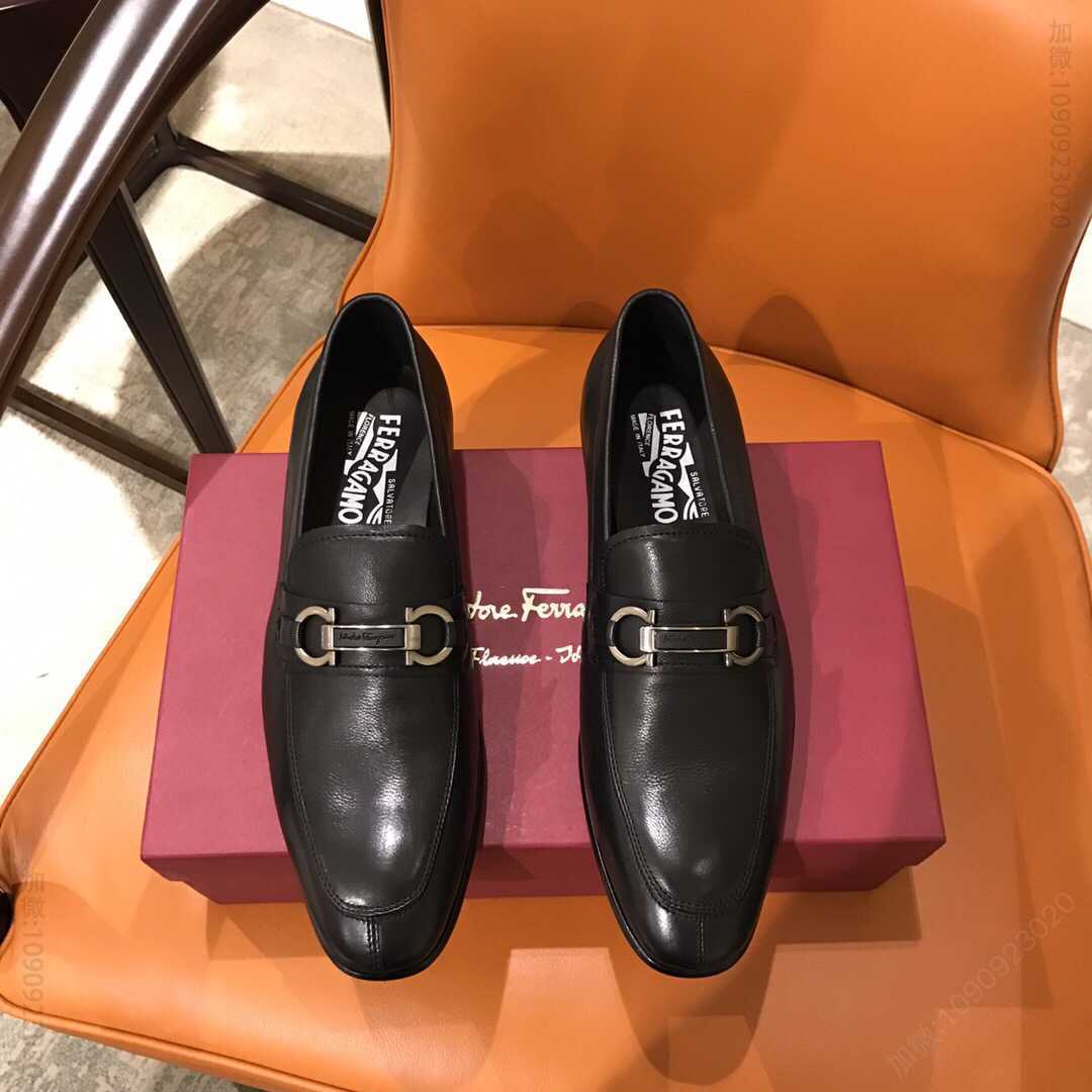 Ferragam菲拉格慕 真皮注塑大底固特异正装皮鞋