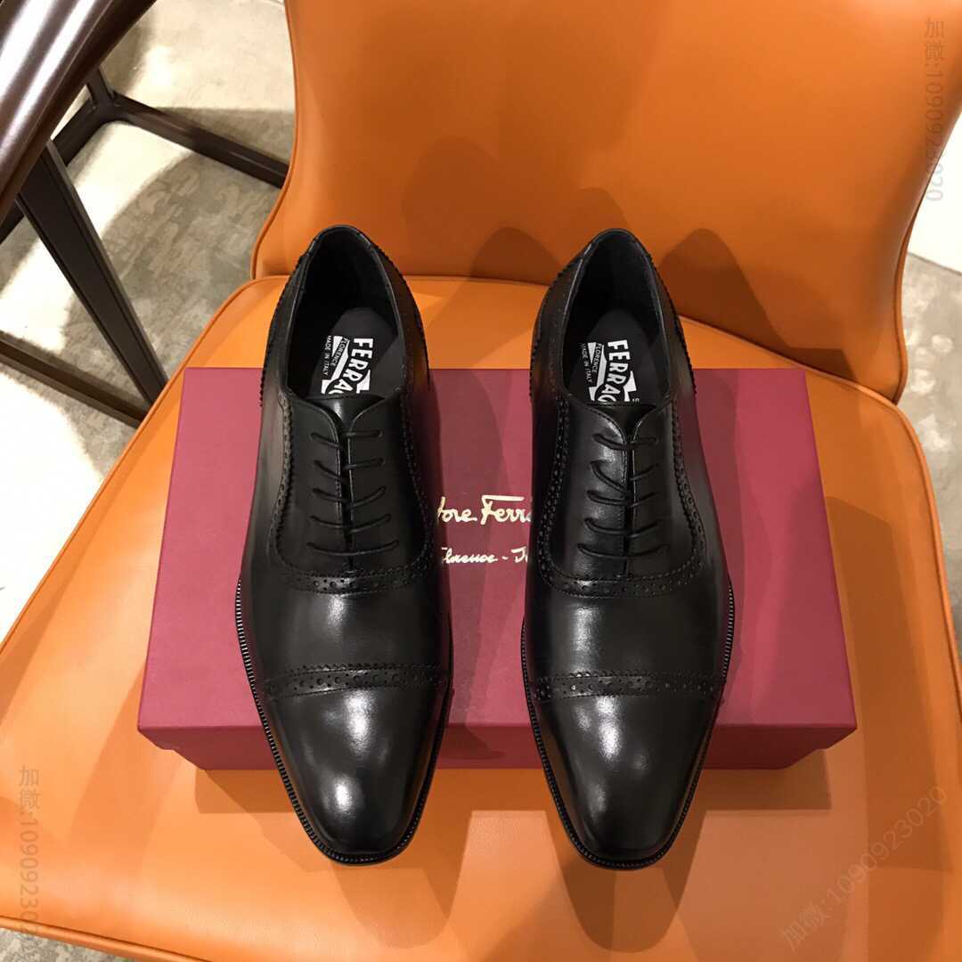 Ferragam菲拉格慕 真皮注塑大底固特异正装皮鞋