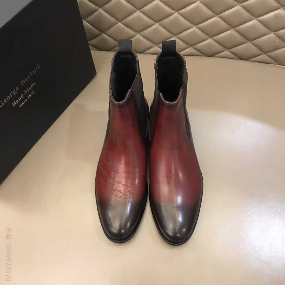 Berluti伯鲁提 意大利奢品，秋冬男士高帮靴短靴