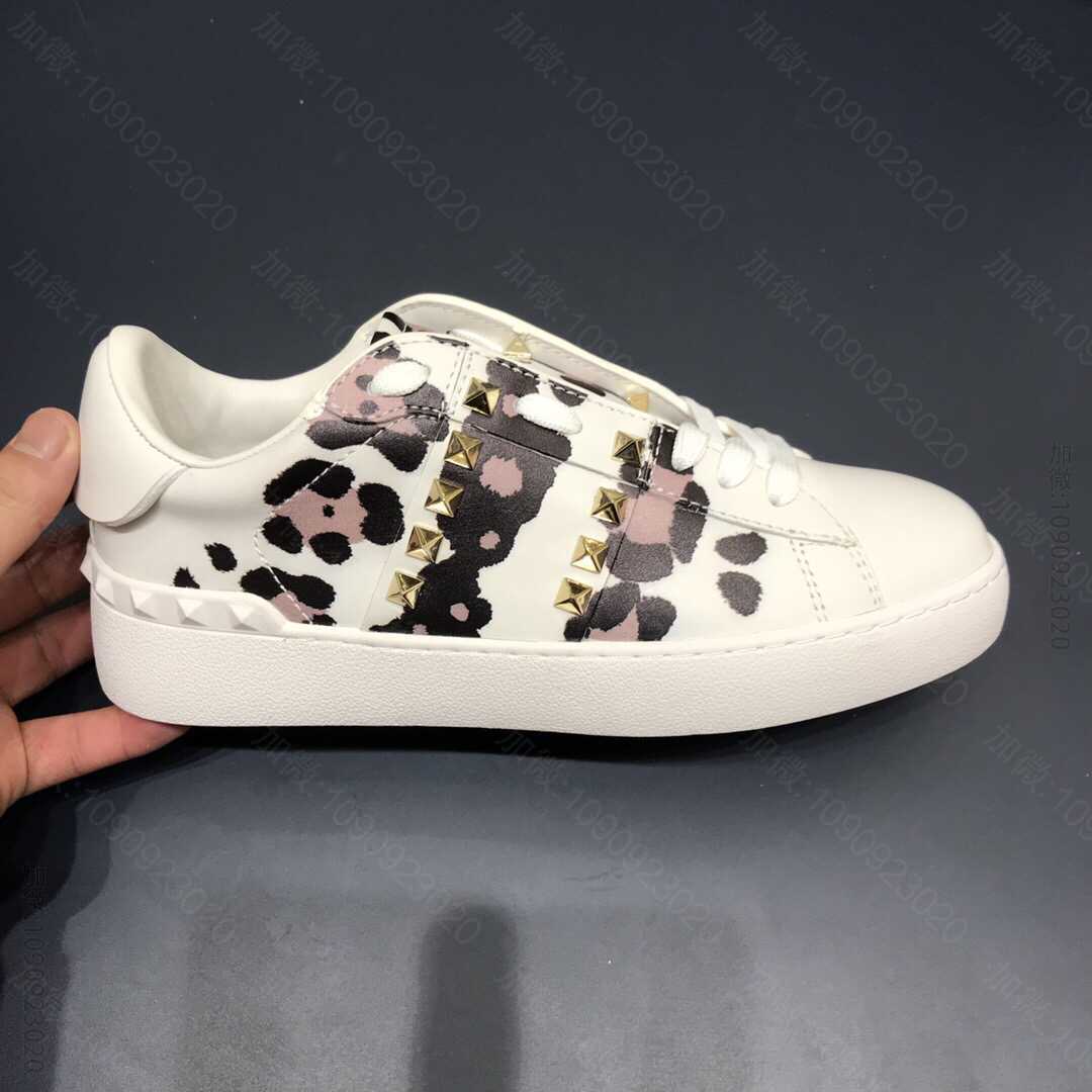 VALENTINO 华伦天奴open系列拼色设计绑带平底运动鞋