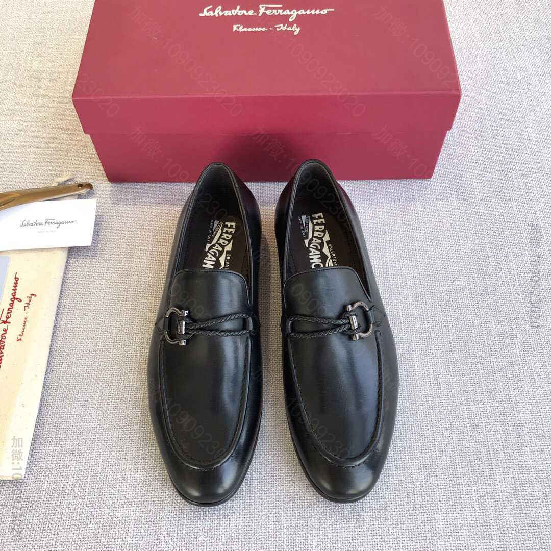 菲拉格慕Ferragamo 鞋面进口牛皮，水染牛皮内里男士精品皮鞋