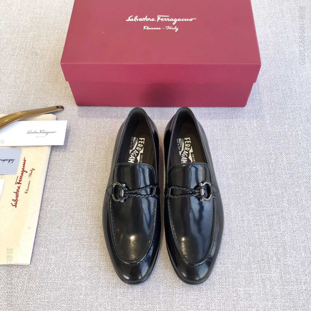 菲拉格慕Ferragamo 鞋面进口牛皮，水染牛皮内里男士精品皮鞋