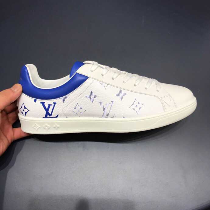 LOUIS VUITTON路易威登最新配色小牛皮配台湾进口3D男士运动鞋平板鞋