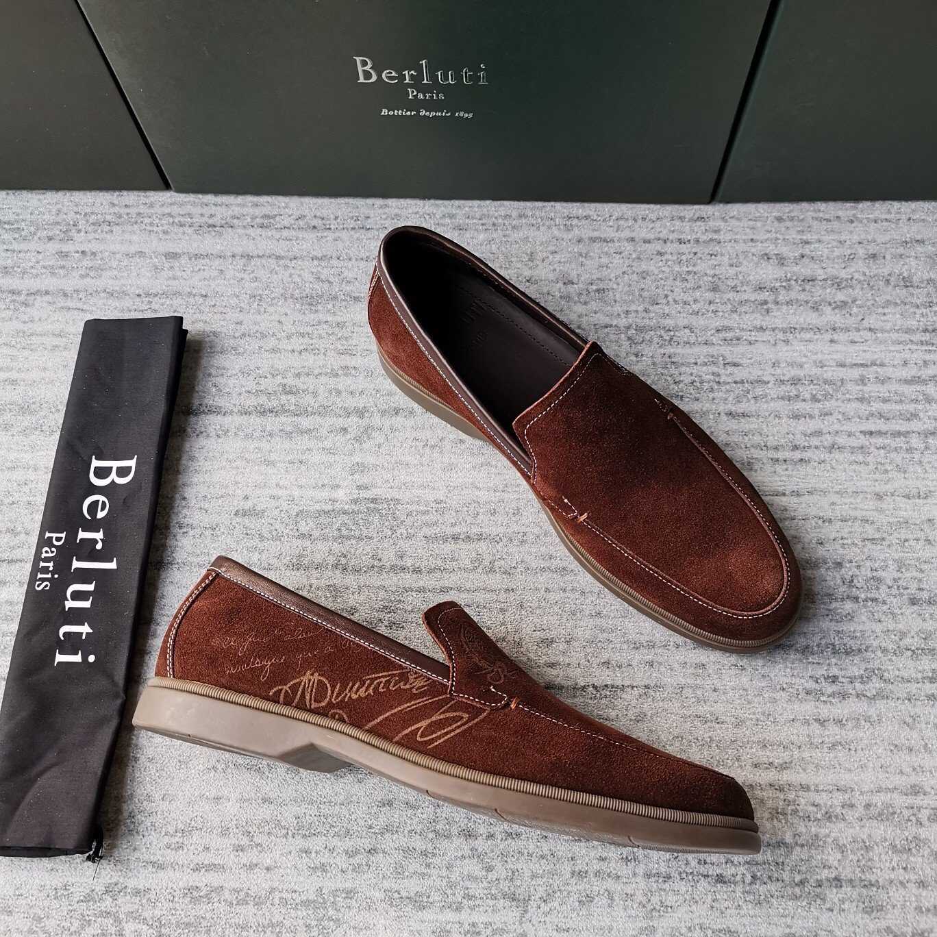 BERLUTI 布鲁提 20春季最新款现货发售 Latitude反毛皮乐福鞋
