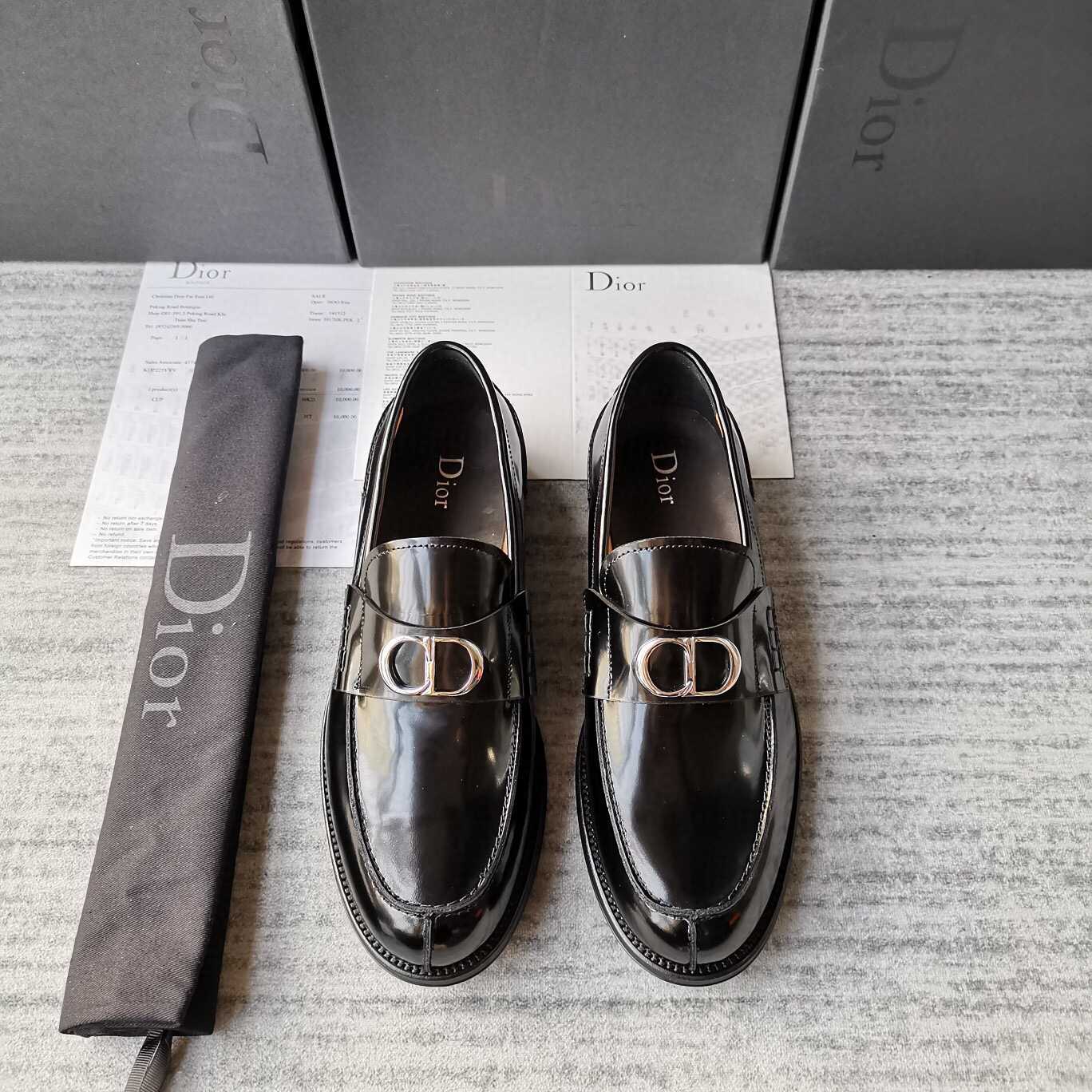 Dior 迪奥 最新乐福鞋男士皮鞋，懒人一脚蹬套脚便鞋