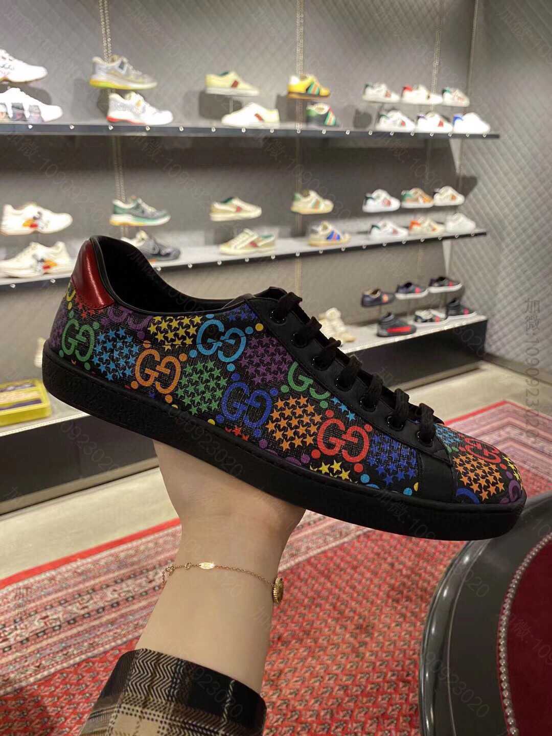 Gucci古驰 2023早春系列魔幻跳跳糖系列Ace系列男女同款运动鞋610...