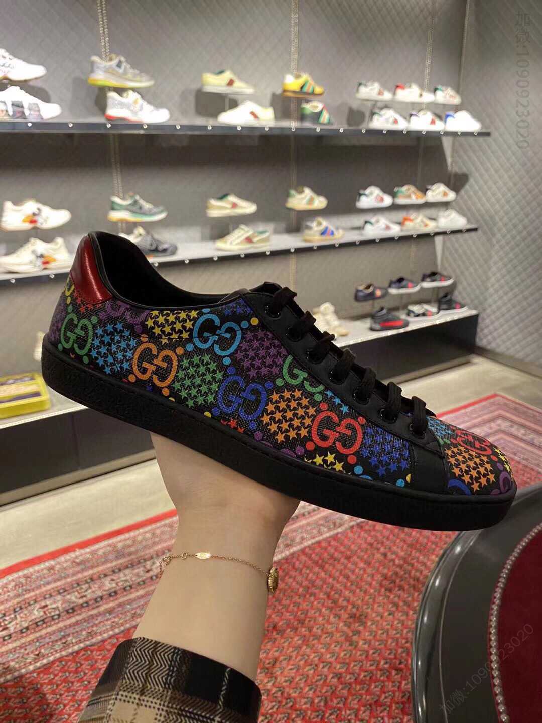 Gucci古驰 2023早春系列魔幻跳跳糖系列Ace系列男女同款运动鞋610085