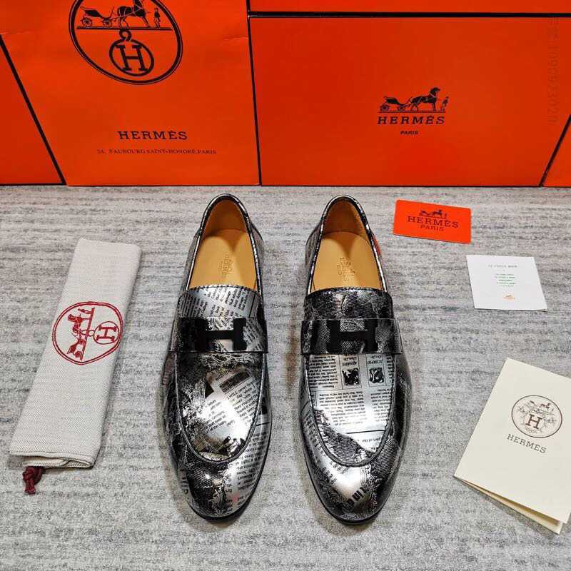 爱马仕/HERMES 春款上新男士便鞋懒人一脚蹬套脚乐福鞋