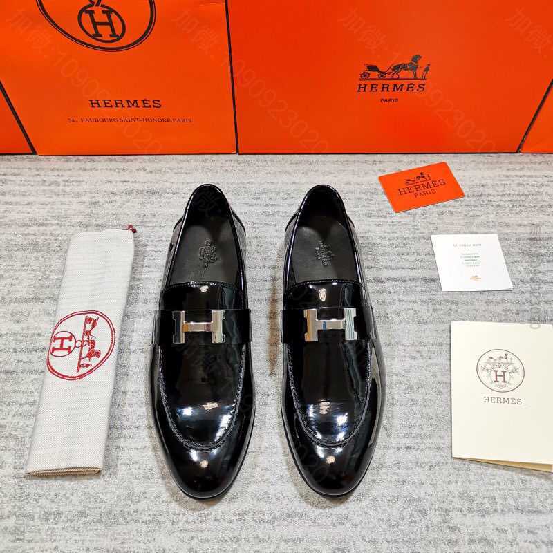 爱马仕/HERMES 春款上新男士便鞋懒人一脚蹬套脚乐福鞋