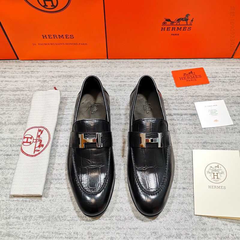 爱马仕/HERMES 春款上新男士便鞋懒人一脚蹬套脚乐福鞋