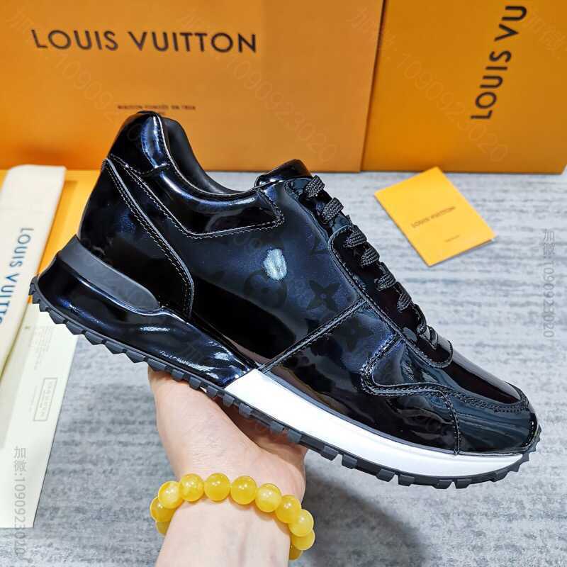 LV/路易威登 镜面炫彩Monogram 花卉图案小牛皮RUN AWAY运动...