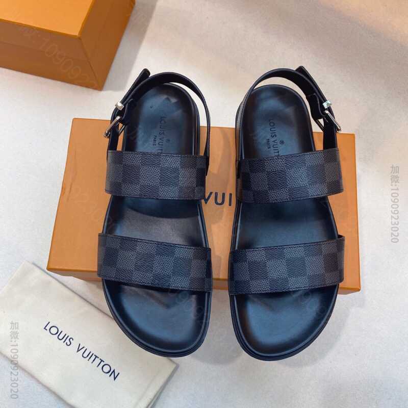 LV/路易威登 采用小牛皮Monogram花卉图案【男士凉鞋】