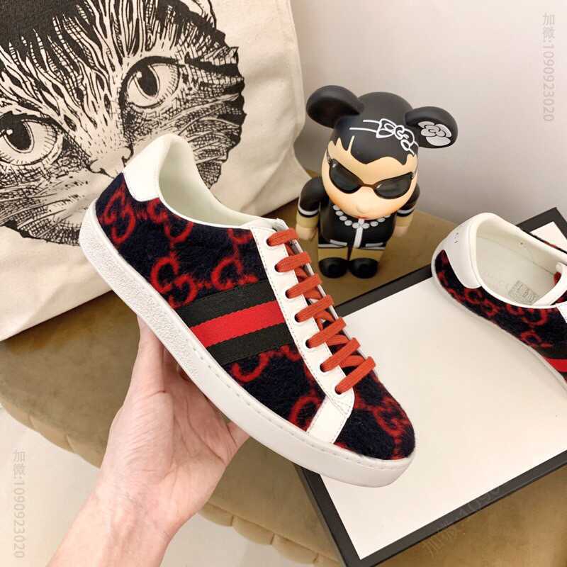 Gucci古驰 2023经典运动系带小白鞋情侣款男女款平板鞋